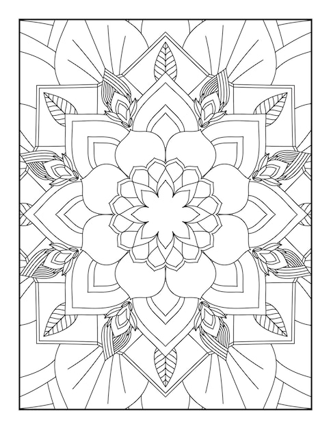 Mandala. kleurplaat