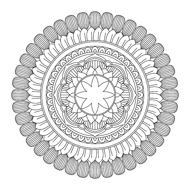 Mandala. kleurplaat