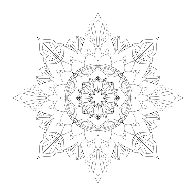 Mandala. kleurplaat