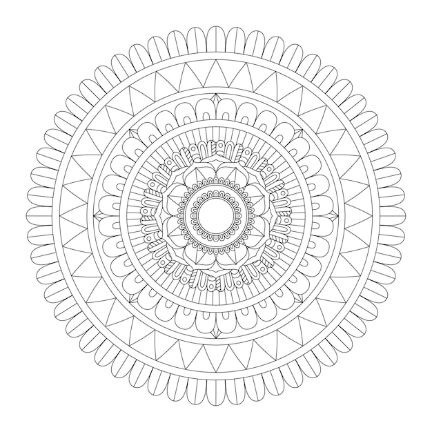 Mandala. kleurplaat