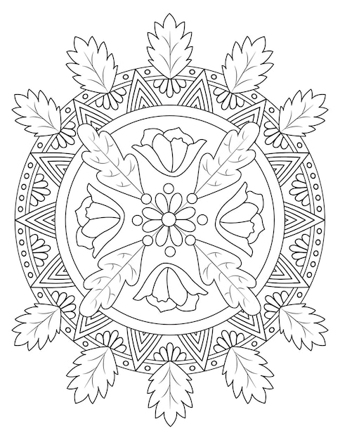 Mandala. kleurplaat