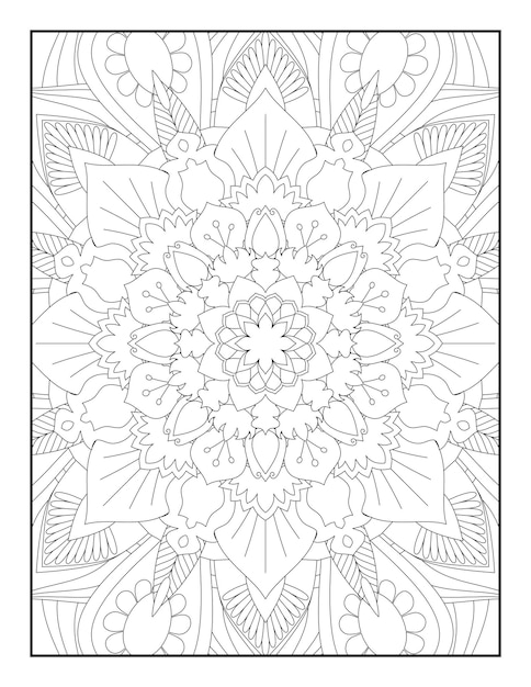 Mandala Kleurplaten, kleurplaat voor volwassenen, patroon Mandala Design, Mandala