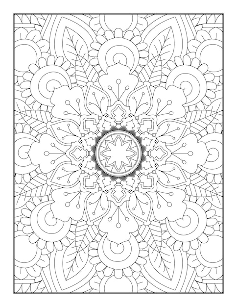 Mandala Kleurplaten, kleurplaat voor volwassenen, patroon Mandala Design, Mandala