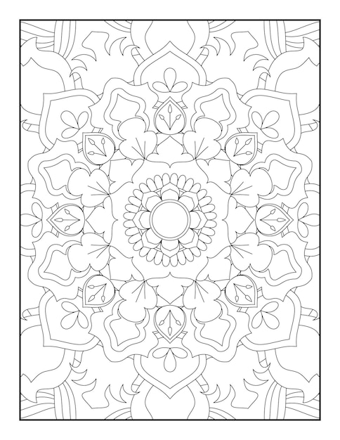 Mandala Kleurplaten, kleurplaat voor volwassenen, patroon Mandala Design, Mandala