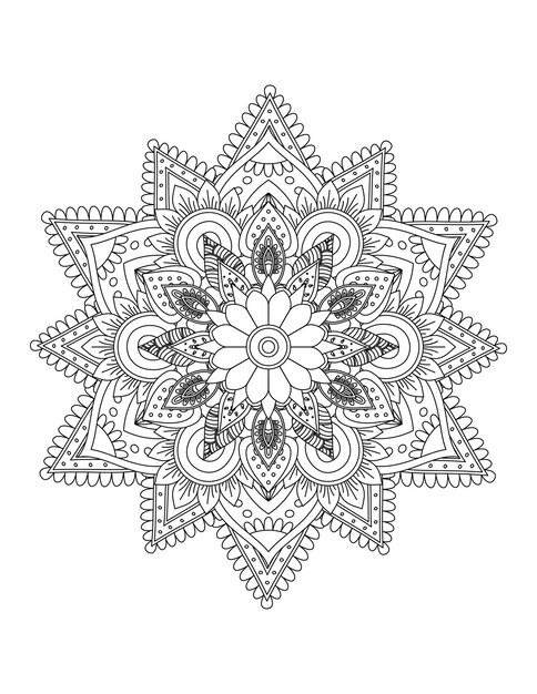 Mandala Kleurplaten Patroon Mandala BloemIslam Arabisch-Indiase en Ottomaanse motieven