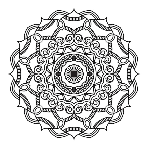 Mandala-kunst om in te kleuren