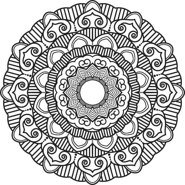 Mandala-kunst om in te kleuren