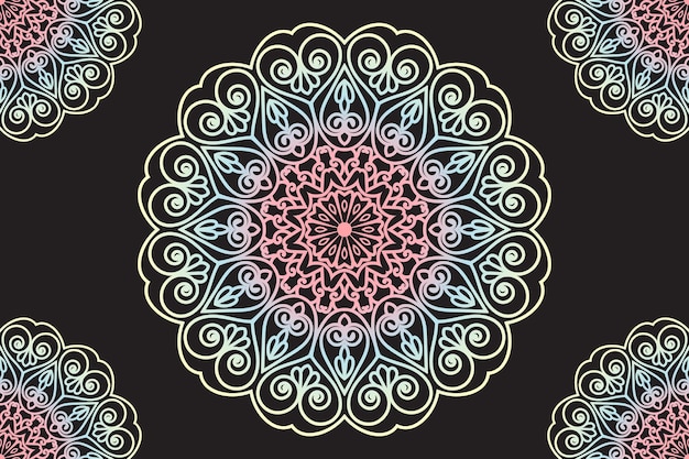 Mandala lace pattern design. Lace ornament design. Mandala background vector design.