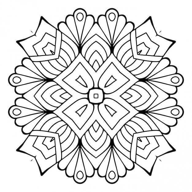 Mandala-lijn, decoratief element.