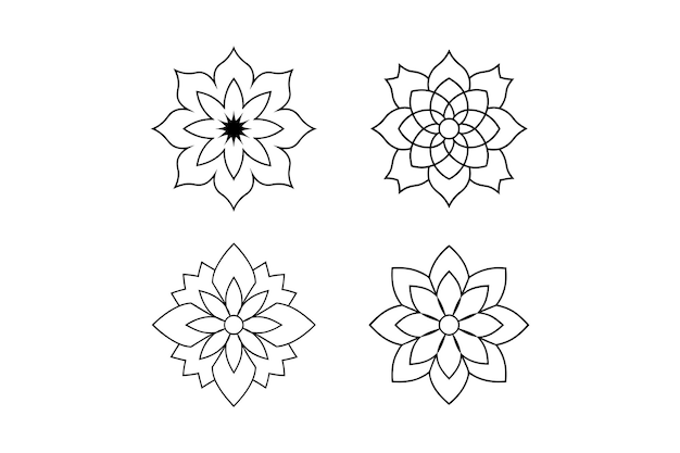Mandala lijn kunst vector voor kleurpagina