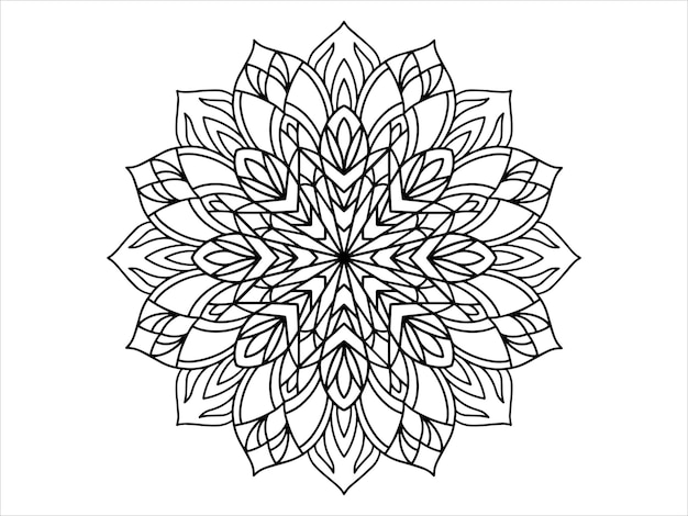 Mandala lijntekeningen patroon illustratie