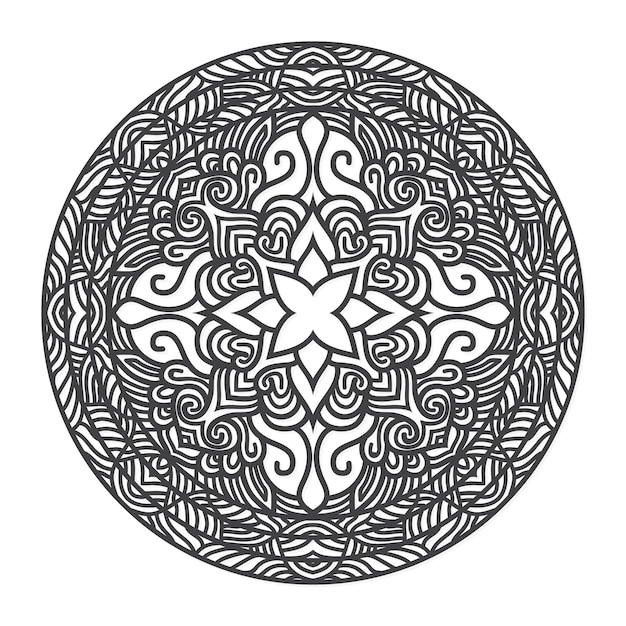 Mandala line art design