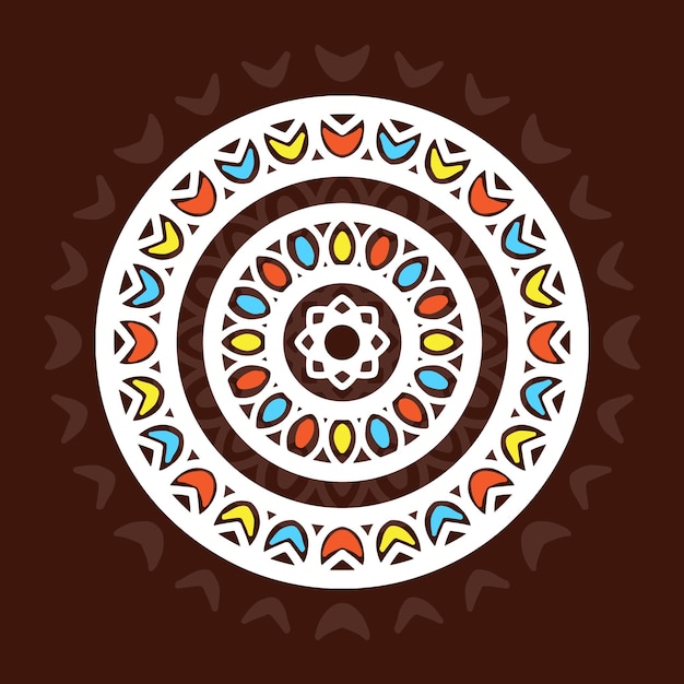 Illustrazione della linea mandala per il 21 febbraio, pohela boisakhi, vacanza durga puja. alpona al design