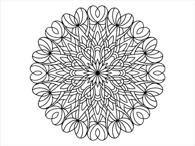 Mandala Line Art Pattern illustration