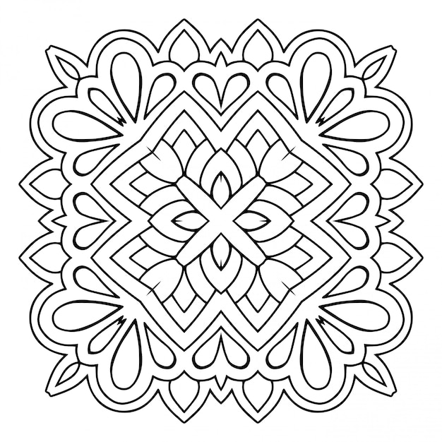 Mandala line, decorative element.