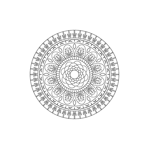 Mandala lineair ontwerp