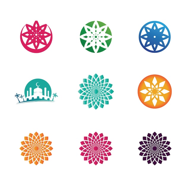 Mandala logo design vector template