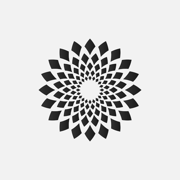 Mandala logo element template suitable for spa yoga meditation and spirituality logos with vector eps format