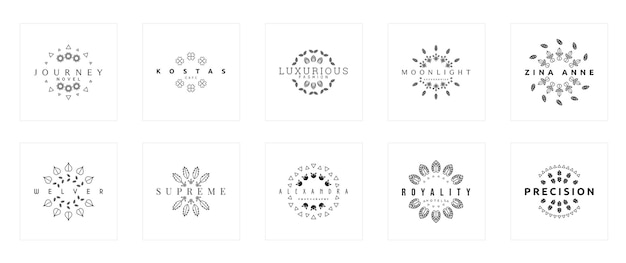 Vector mandala-logo's eps