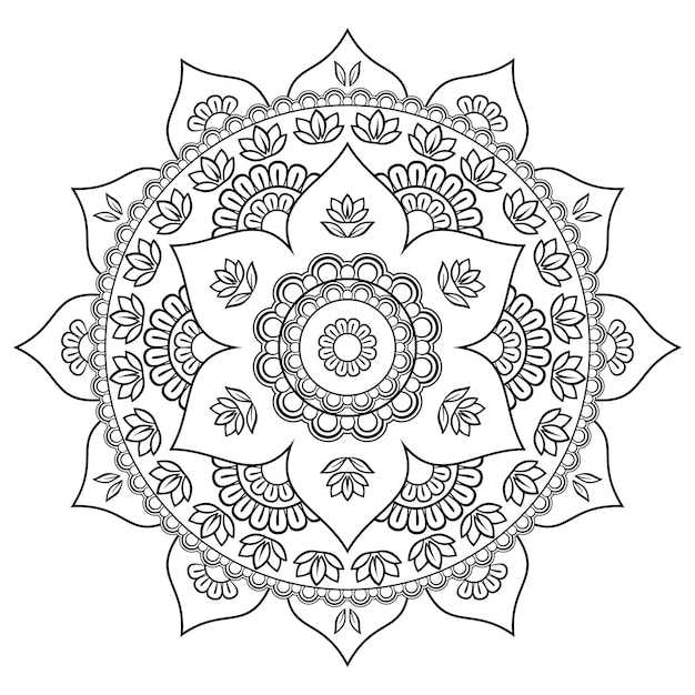 Mandala Lotus Geïsoleerd