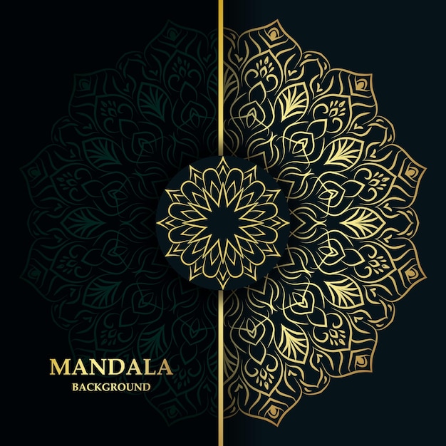 Mandala luxe achtergrondontwerp