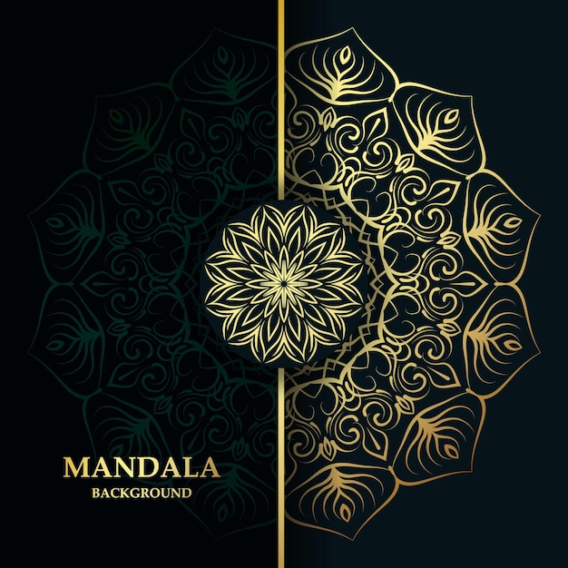 Mandala luxe achtergrondontwerp
