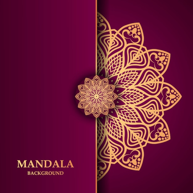 Mandala luxe achtergrondontwerp