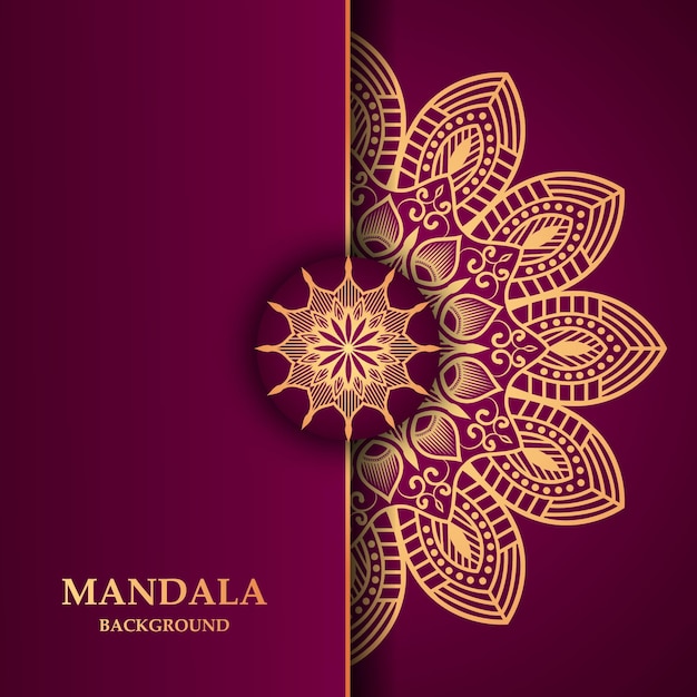 Mandala luxe achtergrondontwerp