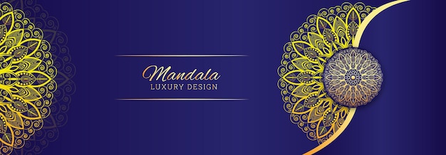 Mandala luxe achtergrondontwerp