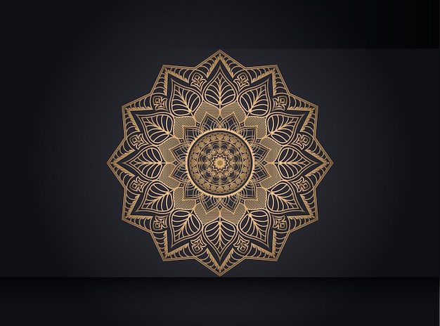 mandala Luxe Symbool patroon Islamitisch ontwerp kleur Gratis Vectoreps