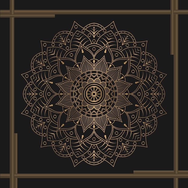 Mandala luxe symboolpatroon gratis vectoreps