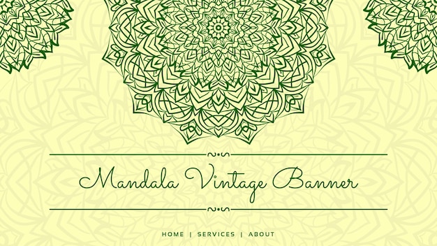 Mandala luxe vintage abstracte achtergrond decoratie vector traditionele banner retro dekking