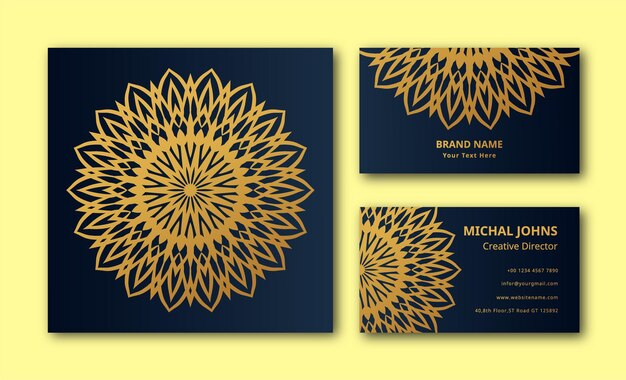 Mandala luxury business card background design