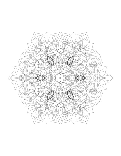 Mandala. mandala da colorare. pagina da colorare per adulti.