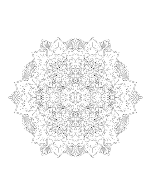 Mandala. mandala da colorare. pagina da colorare per adulti.