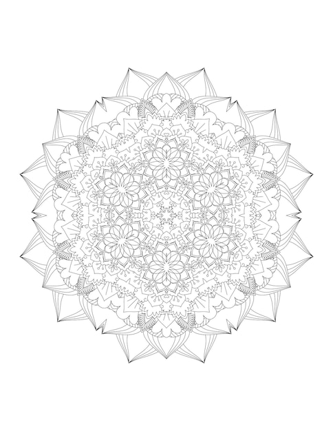 Mandala. Mandala kleurplaat. Volwassen kleurplaat.