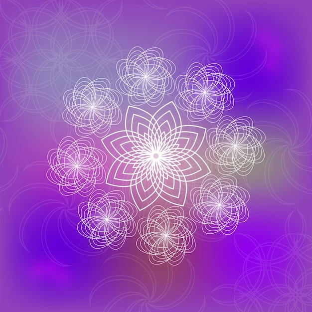 Mandala medaglione arabo henné design, simbolo dello yoga.