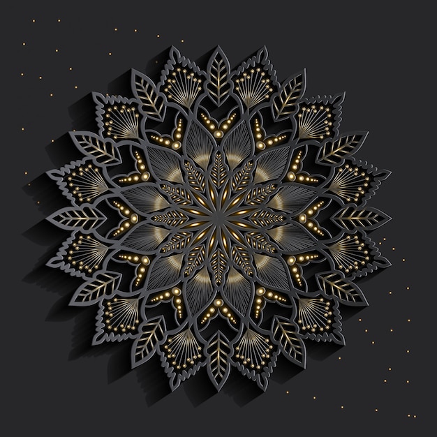 Mandala met 3D-effect