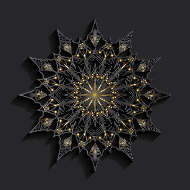 Vector mandala met 3d-effect