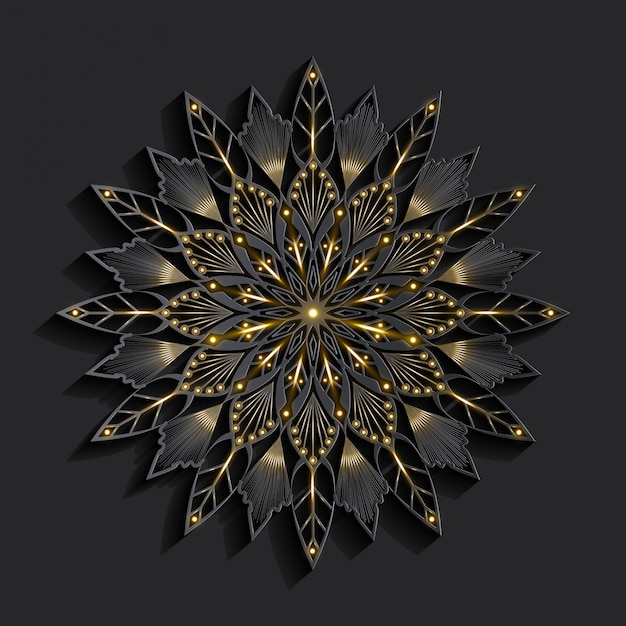 Mandala met 3D-effect