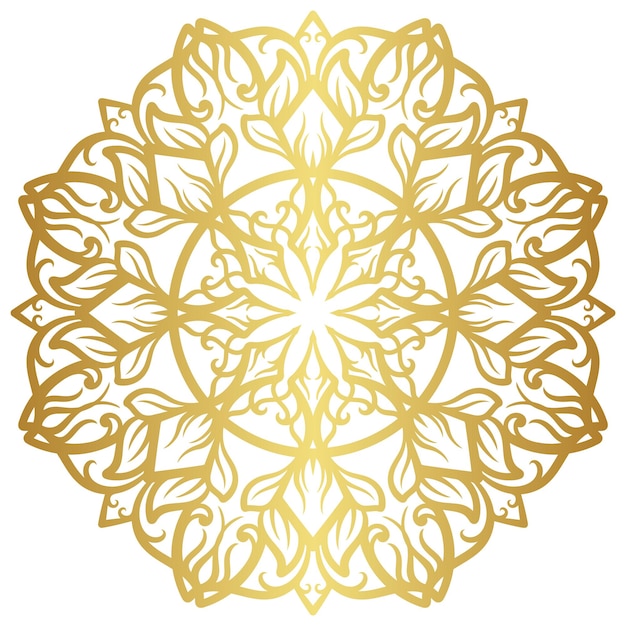 Mandala met gouden kleurgradaties