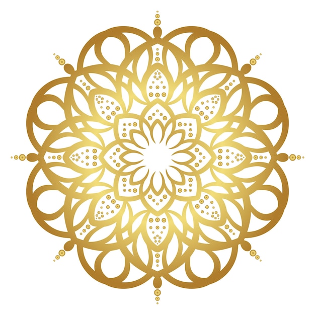 Mandala met gouden kleurgradaties