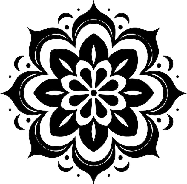 Mandala Minimalist en Flat Logo Vector illustratie