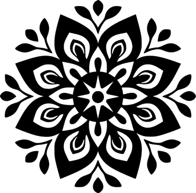 Mandala Minimalist en Flat Logo Vector illustratie