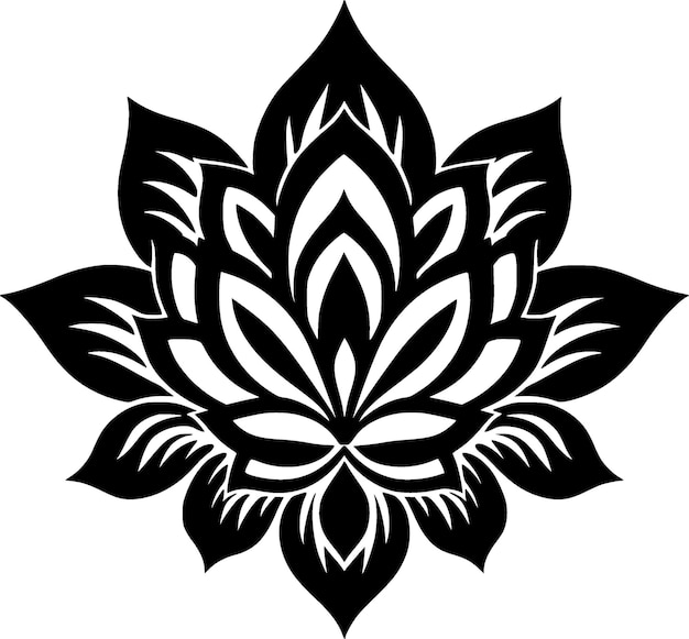 Vector mandala minimalist en flat logo vector illustratie