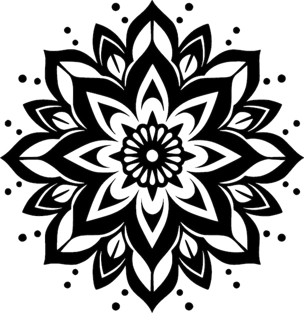 Mandala Minimalist en Simple Silhouette Vector illustratie