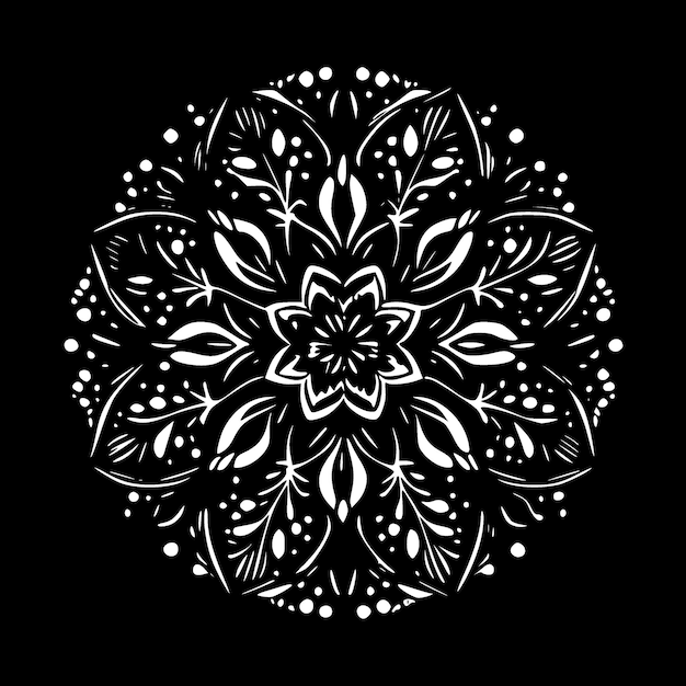 Mandala Minimalist and Flat Logo Vector illustration