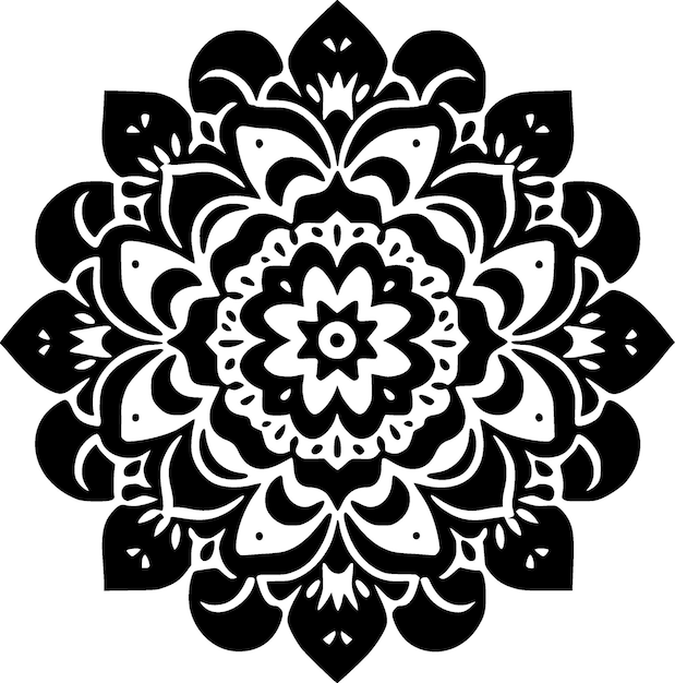 Mandala Minimalist and Simple Silhouette Vector illustration