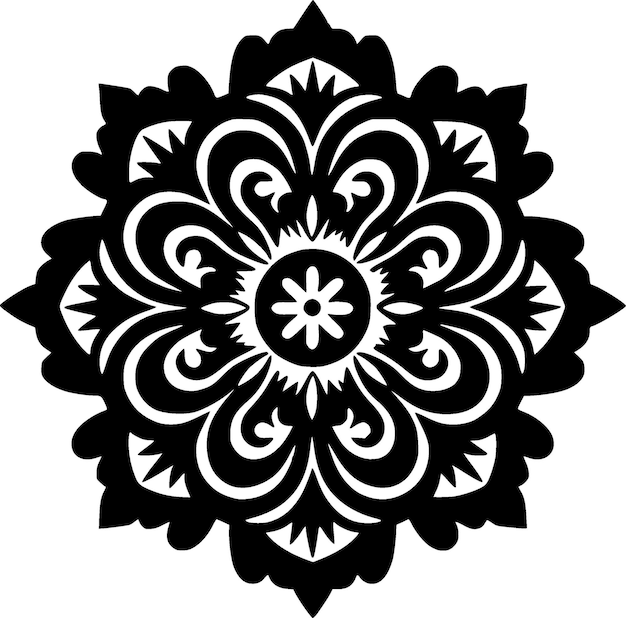 Mandala Minimalist and Simple Silhouette Vector illustration