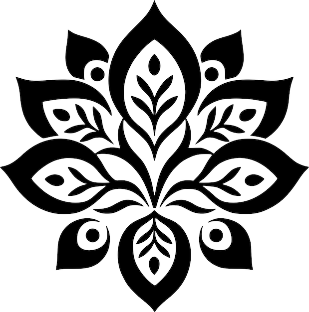 Mandala Minimalist and Simple Silhouette Vector illustration